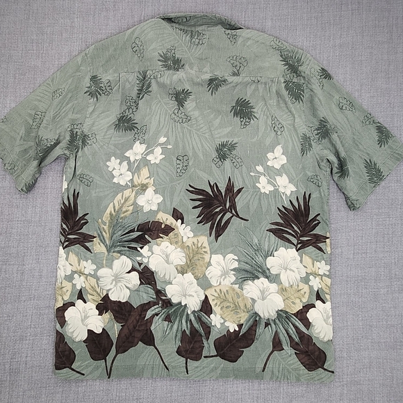 Caribbean Joe 100% Silk Hawaiian Button Down Floral Printed Shirt. Size XXL - Picture 7 of 7